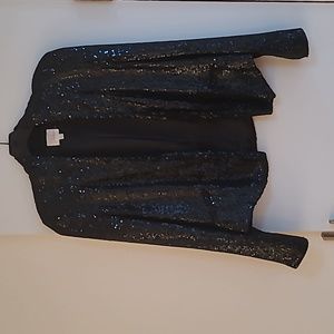 Parker black sequin short jacket